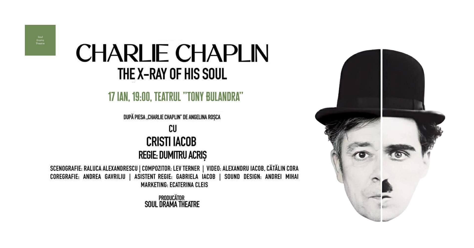 charlie-chaplin1-1 Charlie Chaplin, The X-Ray of his Soul. Un spectacol unic pe scena Teatrului Tony Bulandra Târgoviște